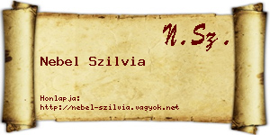 Nebel Szilvia névjegykártya