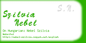 szilvia nebel business card